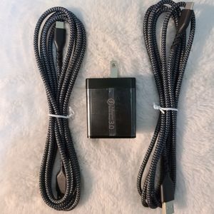 Canjoy Wall Charger with 2 USB-C Cables